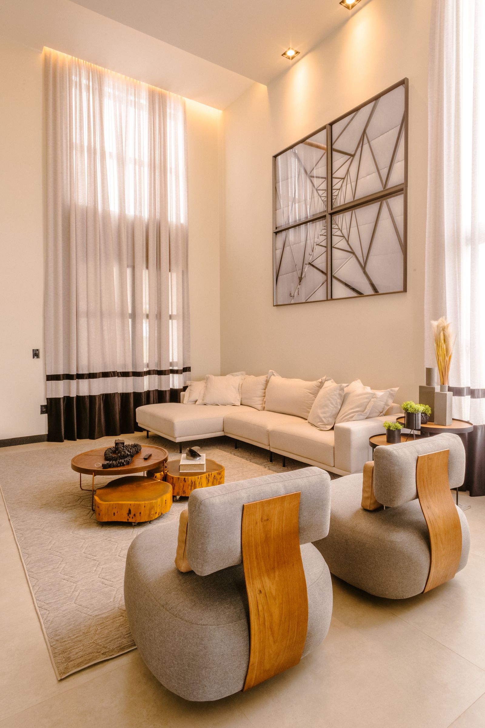 A bright, thoughtfully styled living room